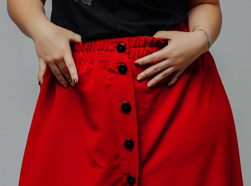 falda botones